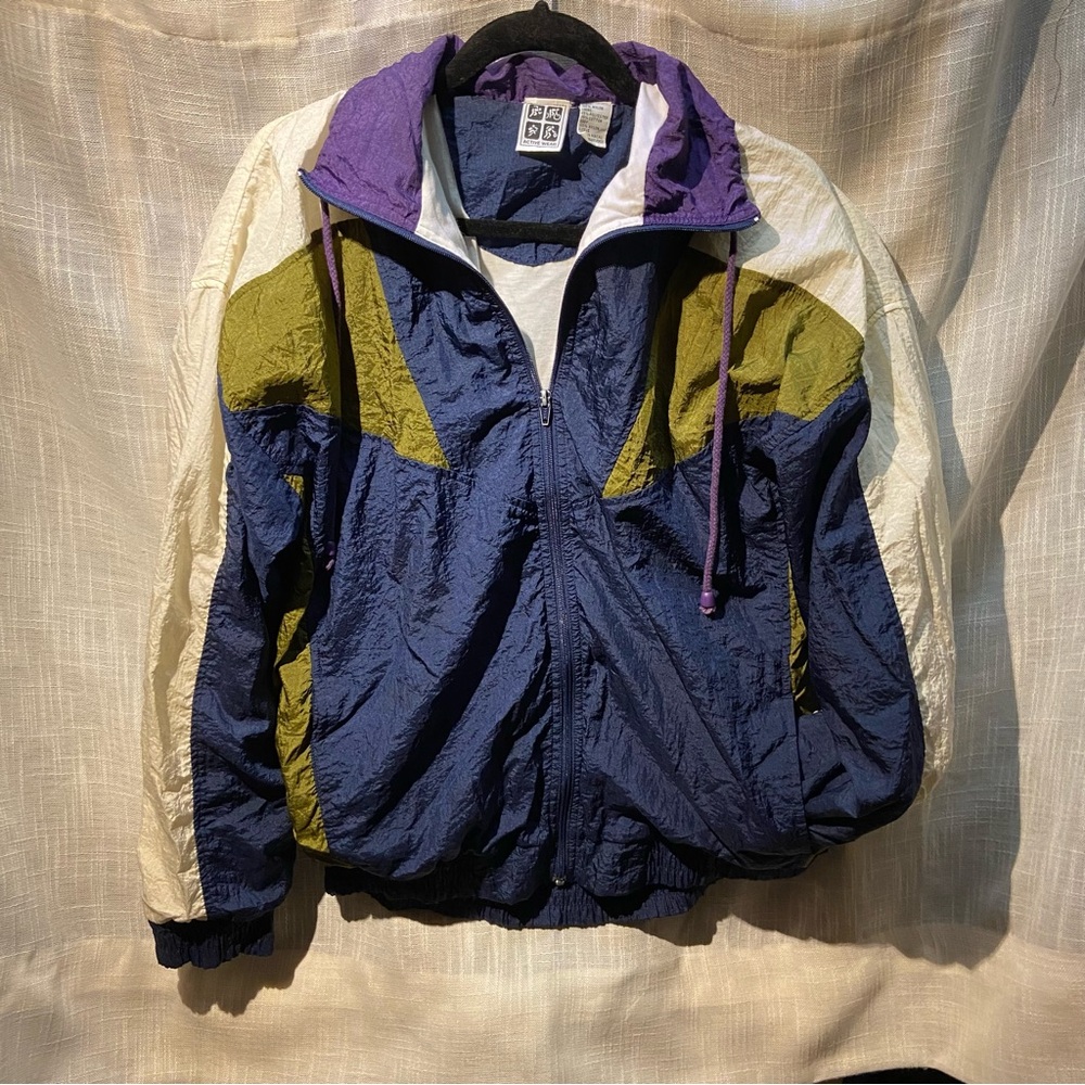 Vintage Colorblock Windbreaker